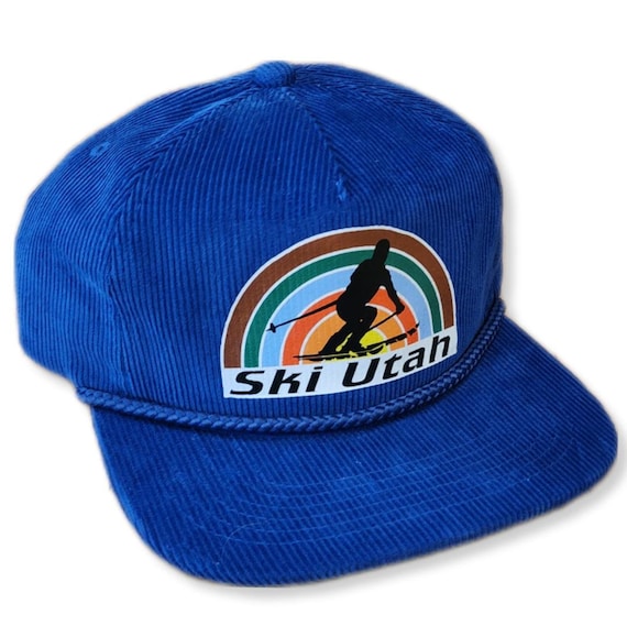 Corduroy Ski Resort Snapback Trucker Hat Cap Utah Mammoth  display picture 1