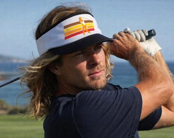 Cappellino con visiera da golf retrò bicolore