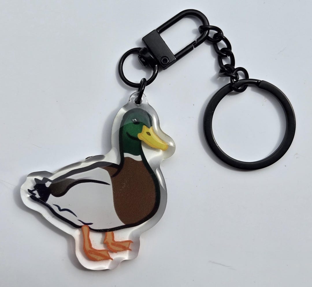 Duck Mallard Acrylic Keychain Keys Keyring - Etsy