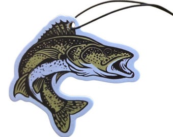 Walleye Fish Car Air Freshener  Fishing Ice