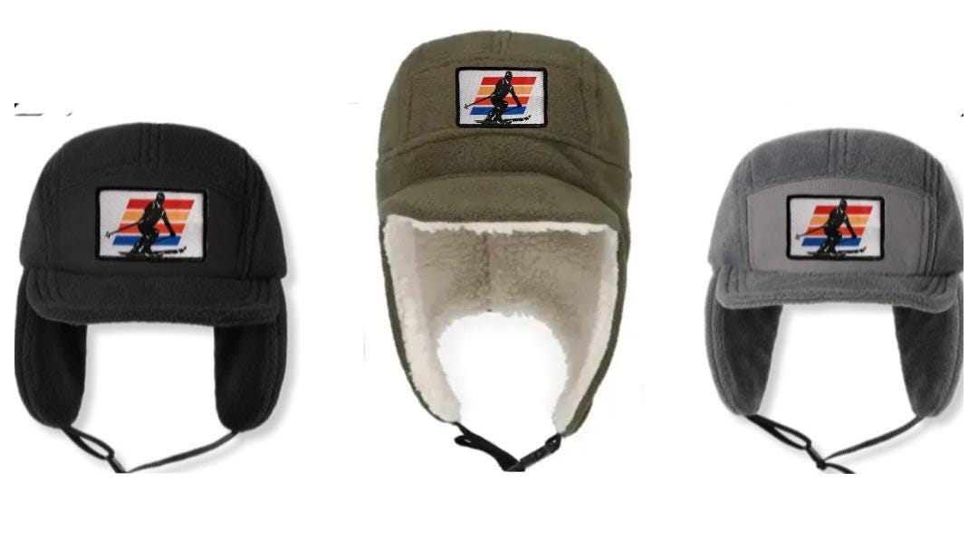 Fleece Ski Skiing Trapper Ear Flap Hat Cap Snowboard Bomber Apres
