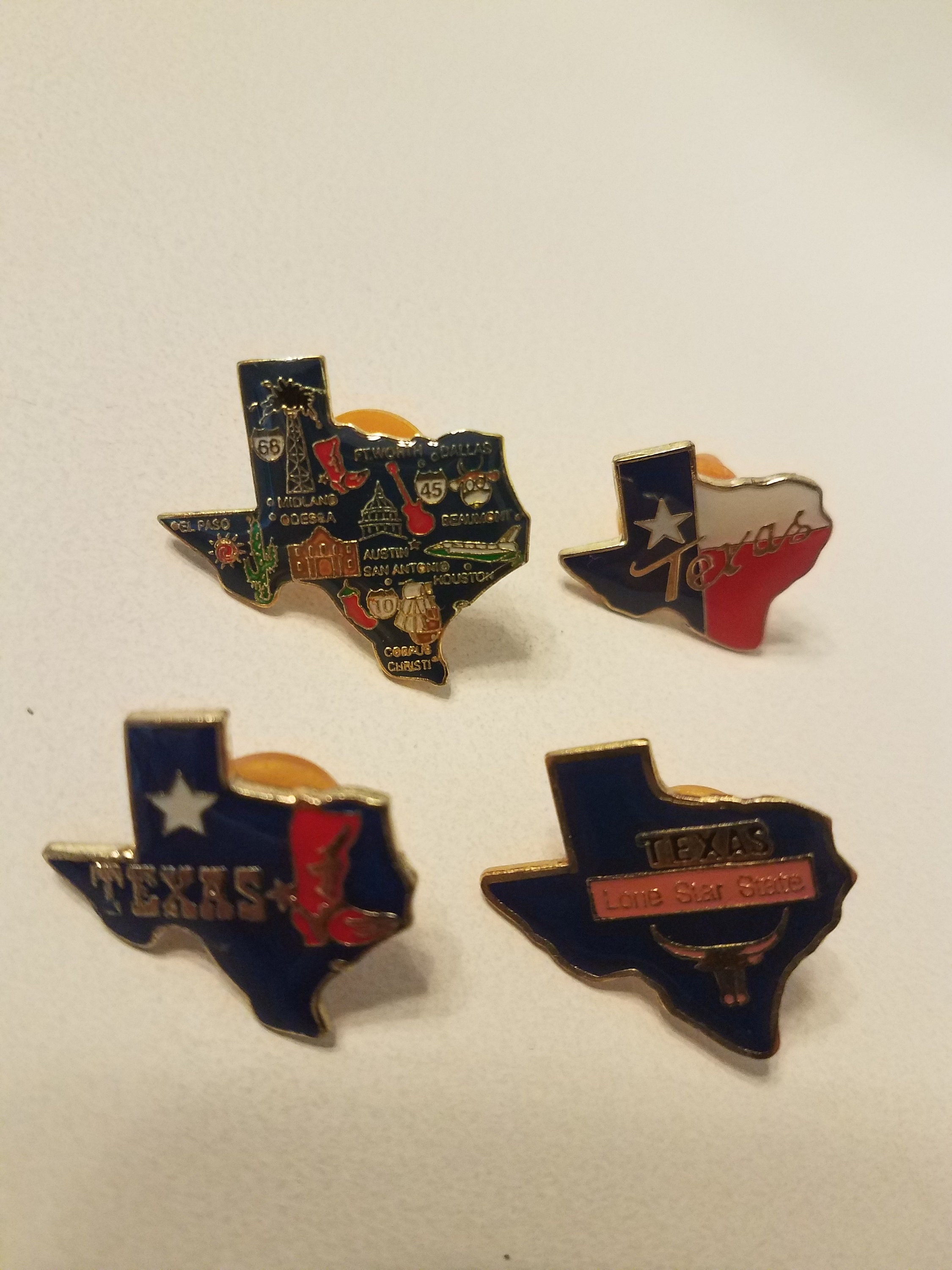 Vintage State Enamel Lapel Pin Pinback Hat Cap Pins