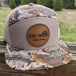 7 Panel Camo Hat Custom Personalized Patch Camouflage Snapback Hunting Fishing