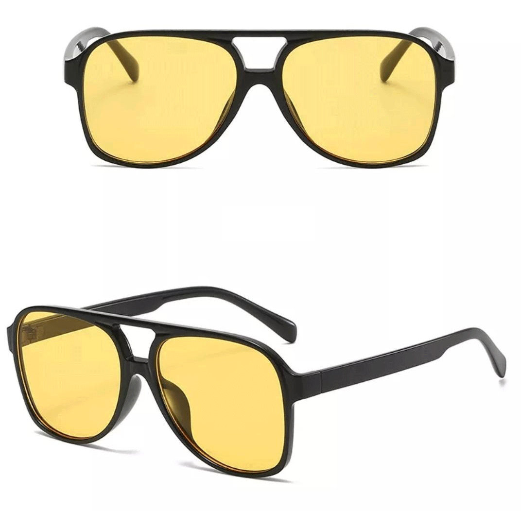 ZeroUV Retro Horned Rim Sunglasses - Matte Black Frame With Blue Flash Mirrored Lenses, 50mm