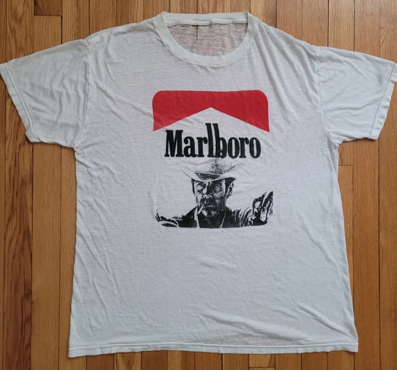 Vintage Marlboro Man White T Shirt  Original  Pap… - image 1