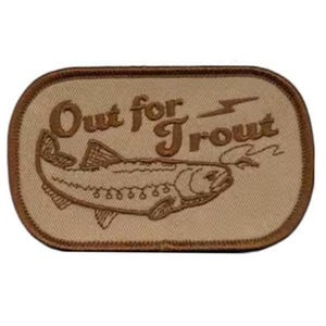 Out for Trout Patch Fly Fishing Fish Hat Jacket
