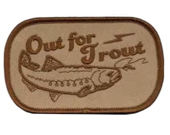 Out for Trout Patch Fly Fishing Fish Hat Jacket