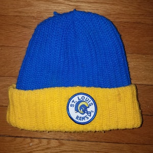 Vintage St. Louis Rams Winter Knit Branie Hat Cap L.A. Los Angeles