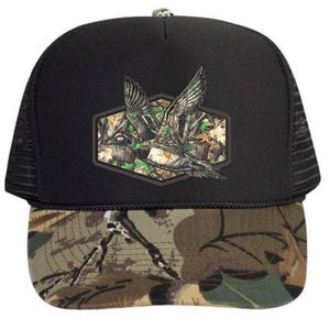 Black  Camo  Snapback Trucker Hat Cap Hunting Hunter Turkey Duck Deer Buck