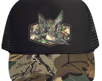 Black  Camo  Snapback Trucker Hat Cap Hunting Hunter Turkey Duck Deer Buck