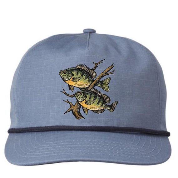 Bluegill Fishing Rope Snapback Hat Cap New Zealand