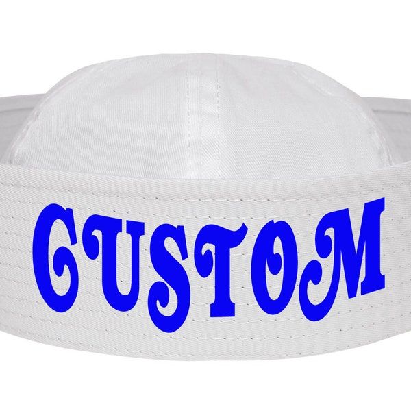 Nombre personalizado o palabra Sombrero de marinero Gorra Capitán náutico Personalizado