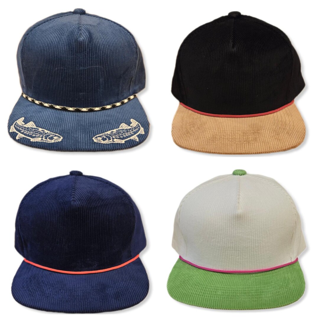 Blank Corduroy Mesh Striped Variety of Choices Rope Snapback Hat