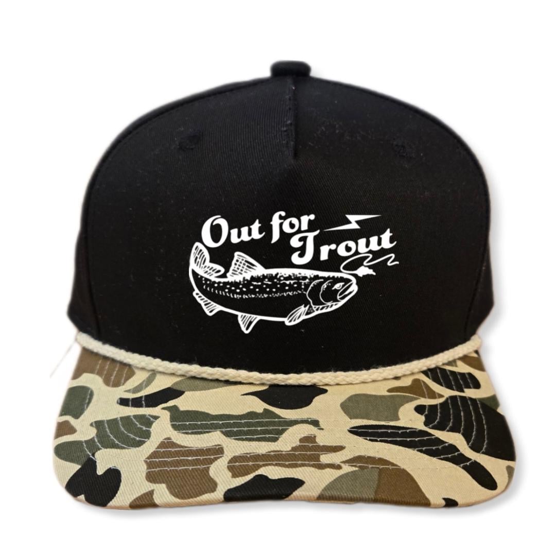 Casquette Snapback en velours côtelé pour pêche à la mouche Out for Trout, Corde 4 couleurs - Canada