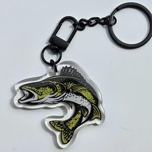 Walleye Acryl Schlüsselbund Keyring