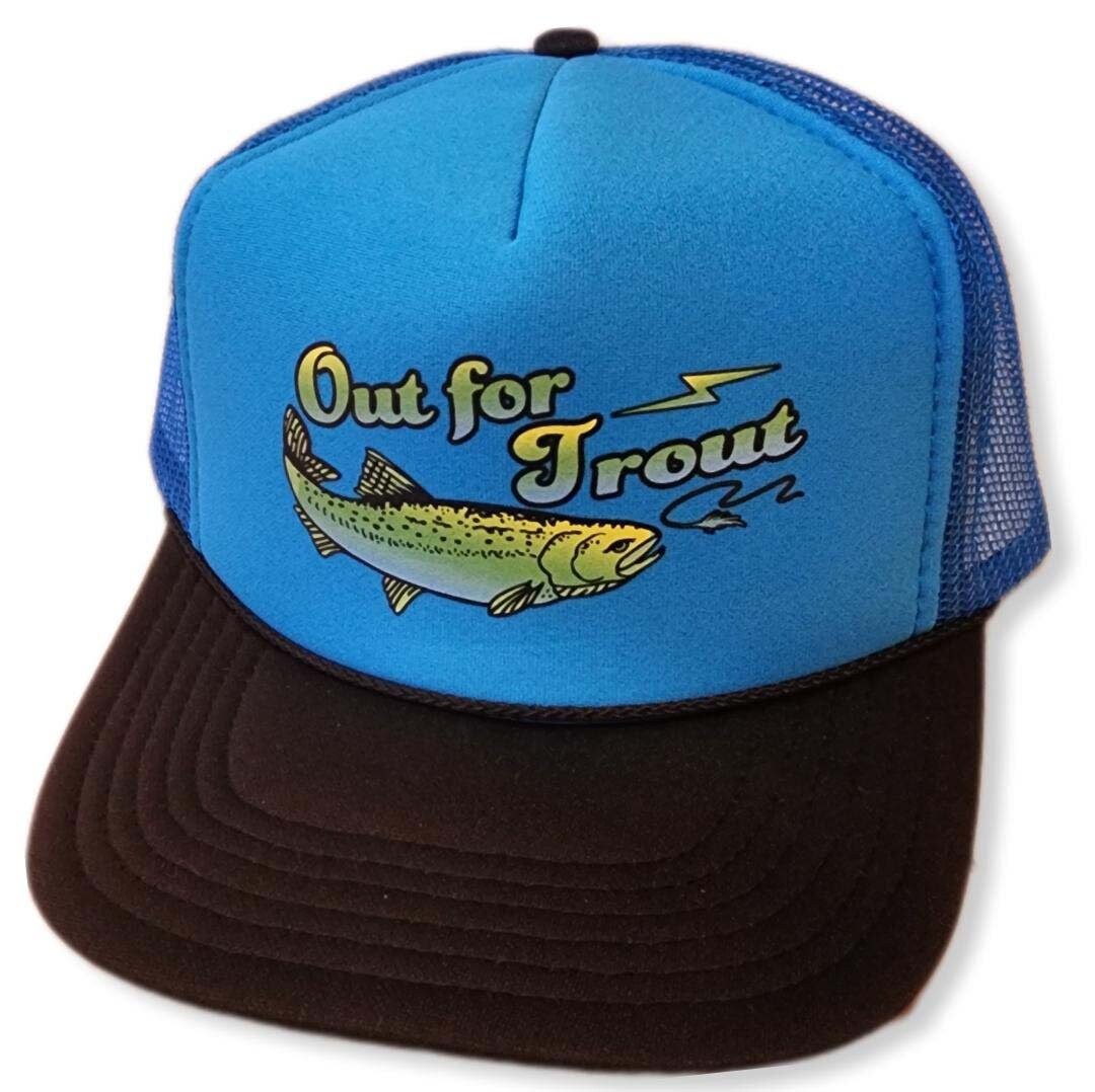 ThatsRad 'Out For Trout' Corduroy Snapback Hat – Fly Fishing Cap, Adjustable, White - View #7