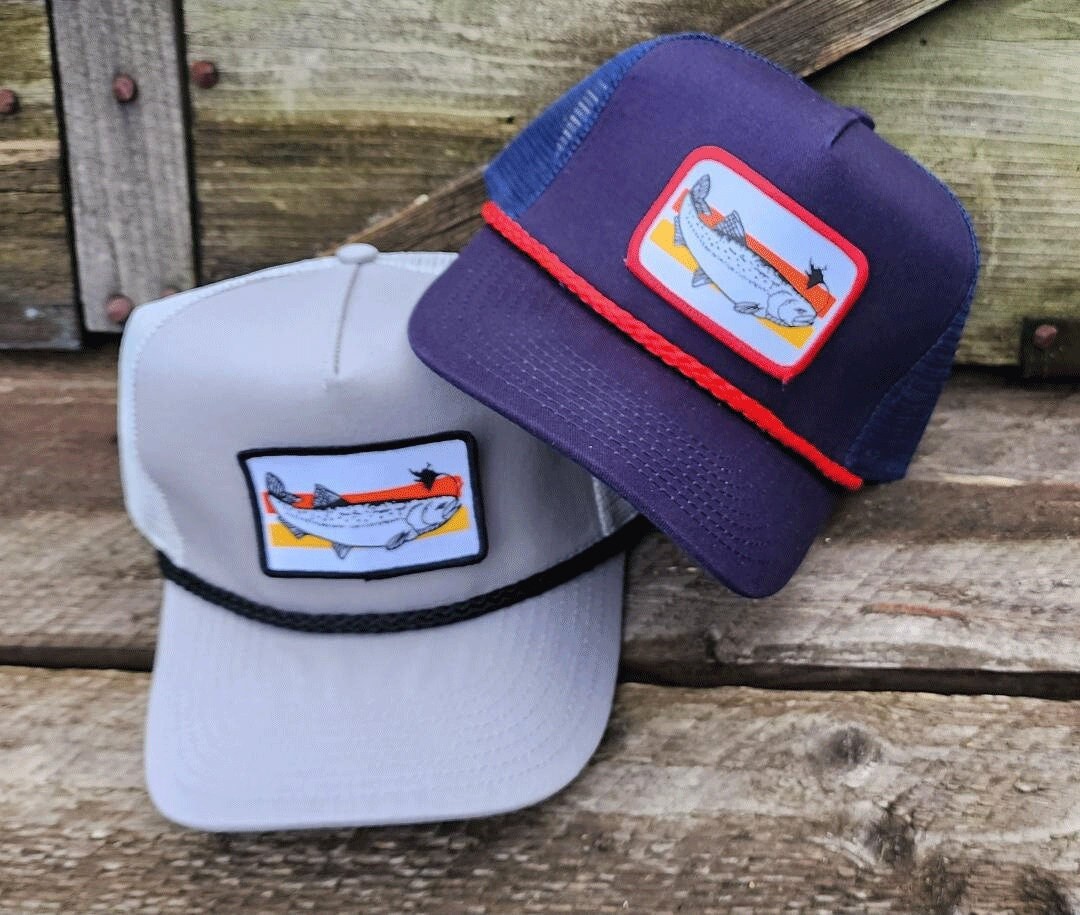 Buy Trout Patch Snapback Trucker Hat Cap Mesh Fly Fishing Rope