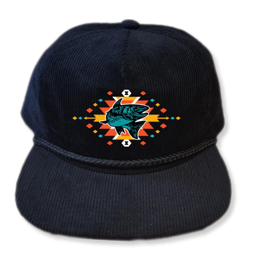 Casquette Snapback Flow State Denver Outfitters - Pêche Mouche Truite - Noir Mesh