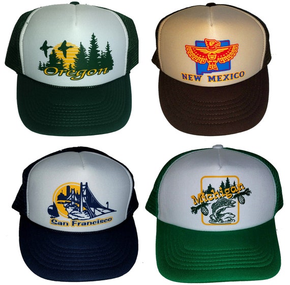 Beach Trucker Hat Cap Mesh Snapback 