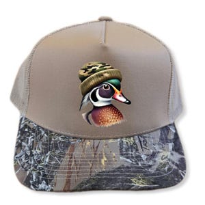 Wood Duck Camo  Snapback  Hat Cap Hunting Hunter