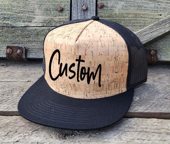 Custom Personalized Logo Cork Trout Fly Fishing Snapback Trucker Hat Cap 