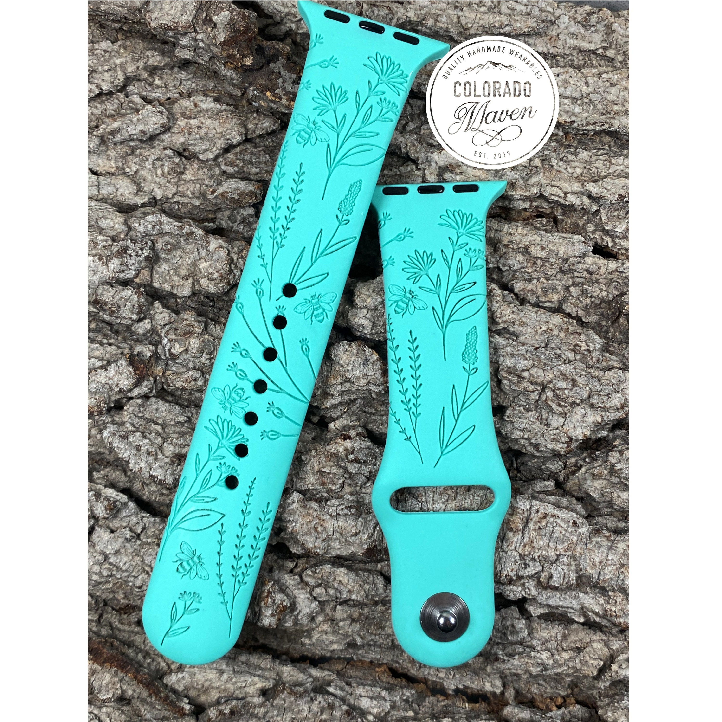 Wildflower and Bees Apple Watch Band