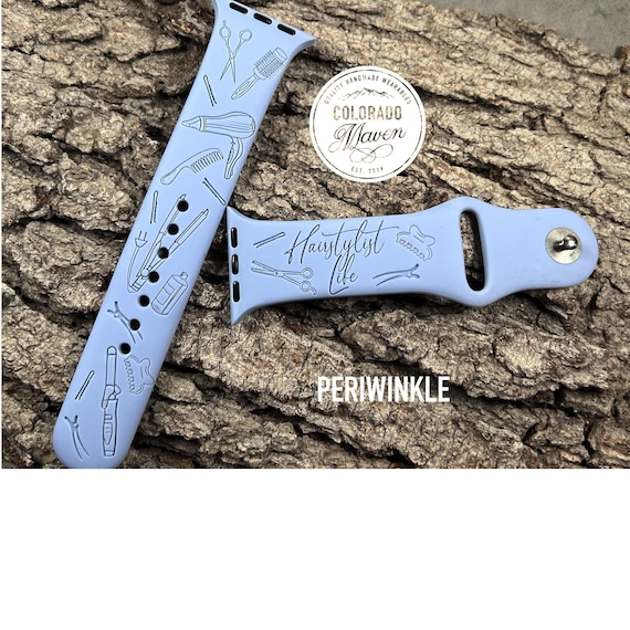 Hairstylist, Hairstylist Life Silicone Watch Band Laser Engraved, Apple Watch Compatible Series 1-11, SE 1-3 & Ultra 1-3