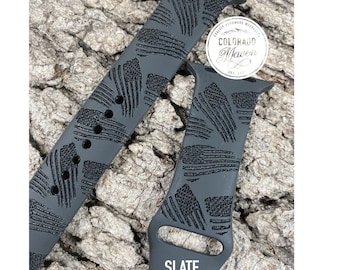 American Flag Print Silicone Watch Band Laser Engraved, Apple Watch Compatible Series 1-11, SE 1-3 & Ultra 1-3