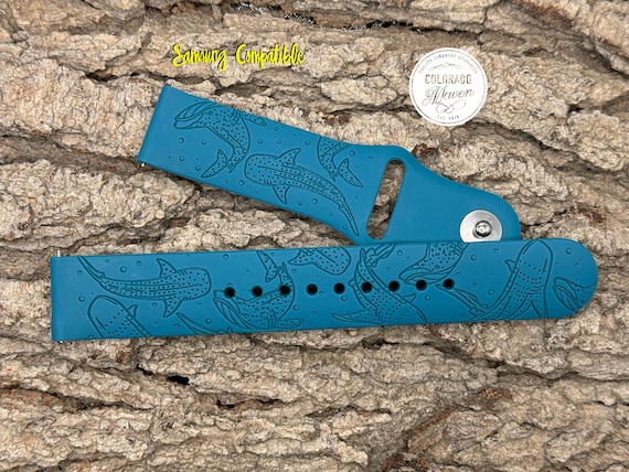 Whale Shark Samsung Compatible Quick Release Silicone Watch Band (20mm or 22mm lug size)