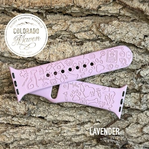 Veterinarian Silicone Watch Band Laser Engraved, Apple Watch Compatible Series 1-11, SE 1-3 & Ultra 1-3 bild 1