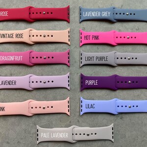 Bow Ribbon Silicone Watch Band Laser Engraved, Apple Watch Compatible Series 1-11, SE 1-3 & Ultra 1-3 Bild 7