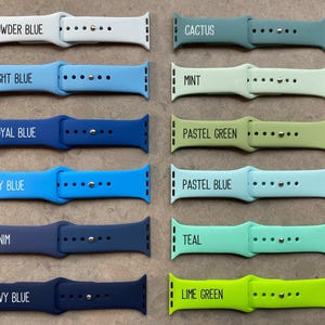 Honeysuckle Floral Silicone Watch Band Laser Engraved, Apple Watch Compatible Series 1-11, SE 1-3 & Ultra 1-3 image 9