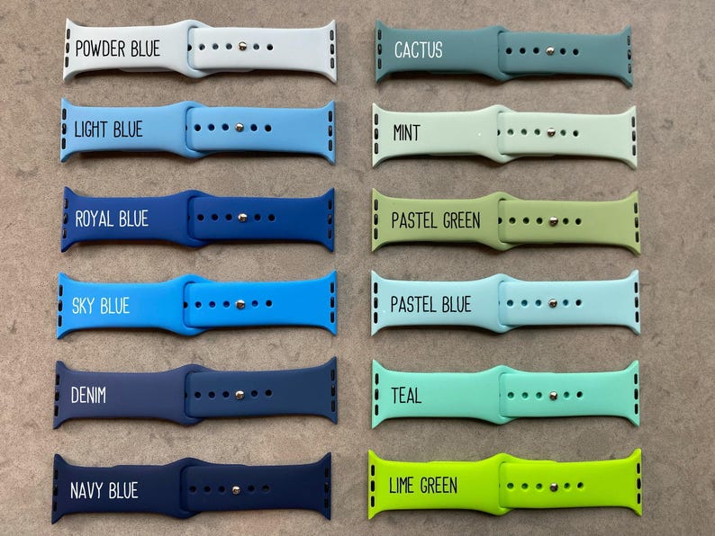 Honeysuckle Floral Silicone Watch Band Laser Engraved, Apple Watch Compatible Series 1-11, SE 1-3 & Ultra 1-3 image 9