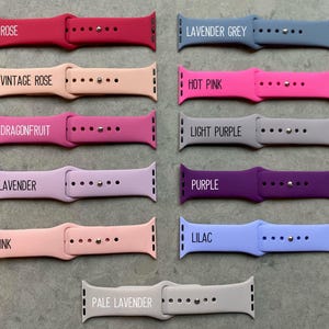 Honeysuckle Floral Silicone Watch Band Laser Engraved, Apple Watch Compatible Series 1-11, SE 1-3 & Ultra 1-3 image 7