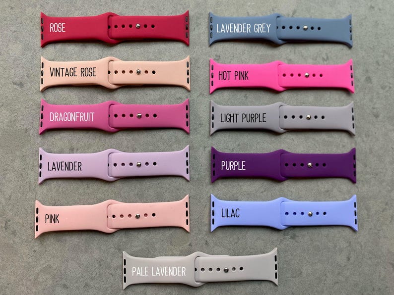 Honeysuckle Floral Silicone Watch Band Laser Engraved, Apple Watch Compatible Series 1-11, SE 1-3 & Ultra 1-3 image 7