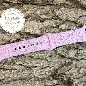 Veterinarian Silicone Watch Band Laser Engraved, Apple Watch Compatible Series 1-11, SE 1-3 & Ultra 1-3 bild 3
