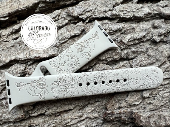 Sloth Christmas Watch Band Silicone Laser Engraved Apple Watch