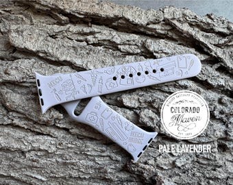 NICU Nurse Silicone Watch Band Laser Engraved, Apple Watch Compatible Series 1-12, SE 1-3 & Ultra 1-4