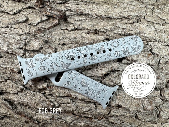 Esoteric Mystic Silicone Watch Band Laser Engraved, Apple Watch Compatible Series 1-11, SE 1-3 & Ultra 1-3