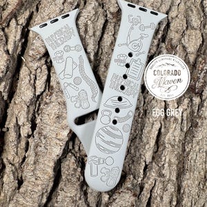 Physical Therapy Silicone Watch Band Laser Engraved, Apple Watch Compatible Series 1-12, SE 1-3 & Ultra 1-4