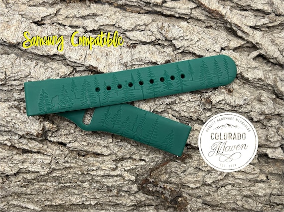Bigfoot Sasquatch Samsung Compatible Quick Release Silicone Watch Band (20mm or 22mm lug size)