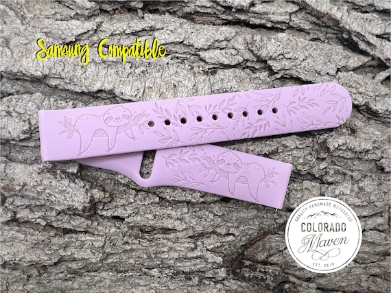 Sloth Samsung Compatible Quick Release Silicone Watch Band (20mm or 22mm lug size)