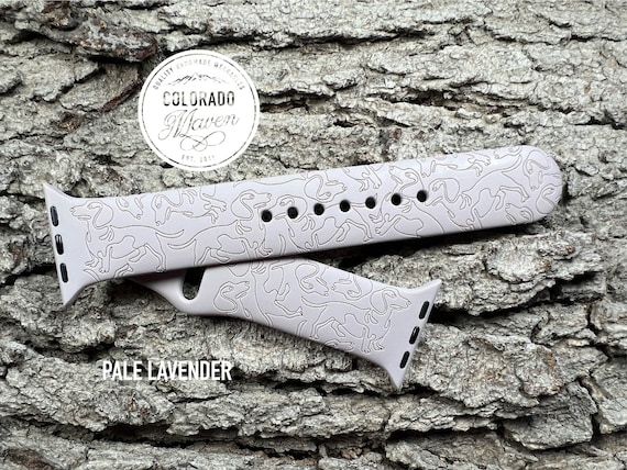 Dachshund Watch Band Silicone Laser Engraved, Apple Watch Compatible 38/40/41mm, 42/44/45mm, Series 1,2,3,4,5,6,7,8,9,SE,SE2