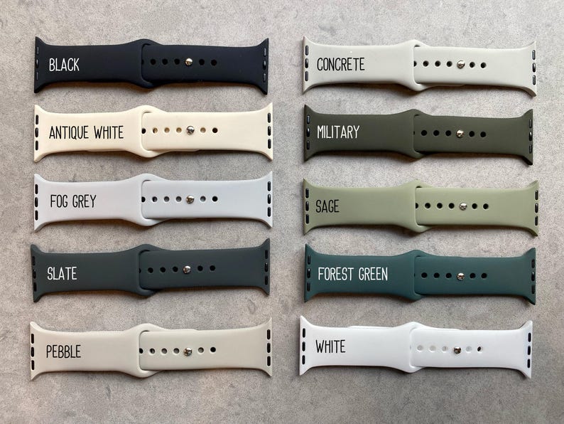 Bow Ribbon Silicone Watch Band Laser Engraved, Apple Watch Compatible Series 1-11, SE 1-3 & Ultra 1-3 Bild 8