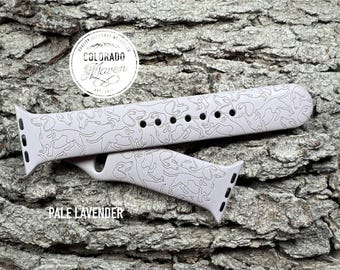 Dachshund Watch Band Silicone Watch Band Laser Engraved, Apple Watch Compatible Series 1-11, SE 1-3 & Ultra 1-3