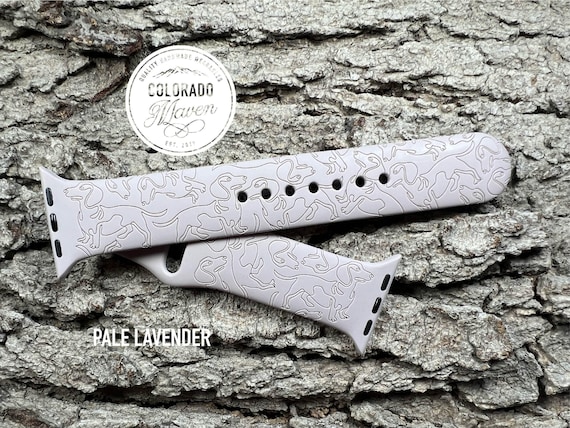 Dachshund Watch Band Silicone Watch Band Laser Engraved, Apple Watch Compatible Series 1-11, SE 1-3 & Ultra 1-3
