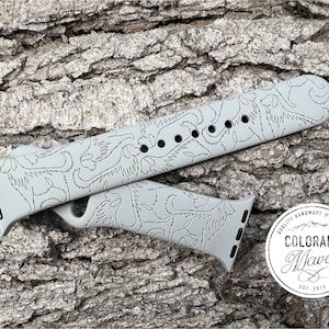 Golden Retriever Watch Band Silicone Laser Engraved, Apple Watch Compatible 38/40/41mm, 42/44/45mm, Series 1,2,3,4,5,6,7,8,9,SE,SE2