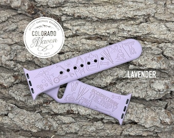 Occupational Therapy Silicone Watch Band Laser Engraved, Apple Watch Compatible Series 1-11, SE 1-3 & Ultra 1-3