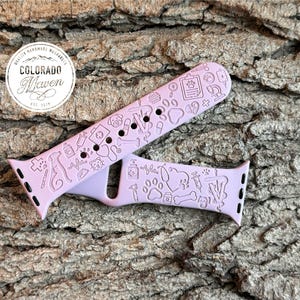 Veterinarian Silicone Watch Band Laser Engraved, Apple Watch Compatible Series 1-11, SE 1-3 & Ultra 1-3 bild 5