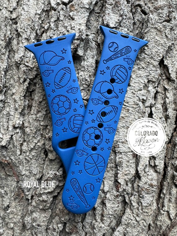 Gym Teacher, PE, Physical Ed Design Silicone Watch Band Laser Engraved, Apple Watch Compatible Series 1-11, SE 1-3 & Ultra 1-3